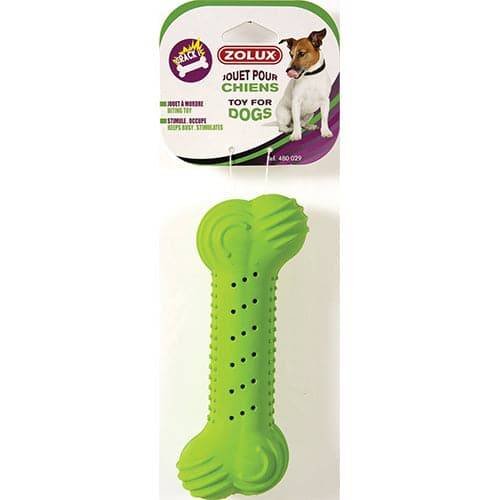 Zolux CRACKLING BONE RUBBER TOY Mixed colors 17CM - L