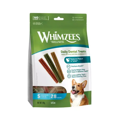 Wellness Whimzees Toothbrush Dental Treats 12pc for M Size Dogs 360g