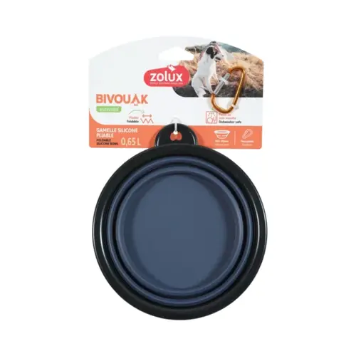 Zolux Bivouak Foldable Bowl 650ml Blue
