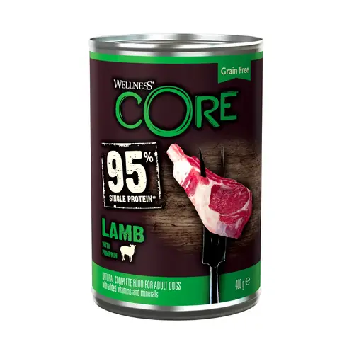 Wellness Core Wet Food 95% Single Protein Lamb with Pumpkin for Dogs 400g