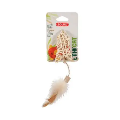 Zolux Ethicat Cat Toy Rattan Fish Toy
