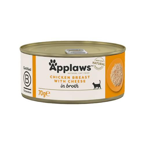 Applaws Cat Chicken Breast with Cheese In Broth 70g