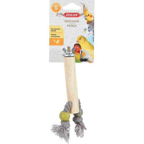 Zolux Wood Perch With Rope Small