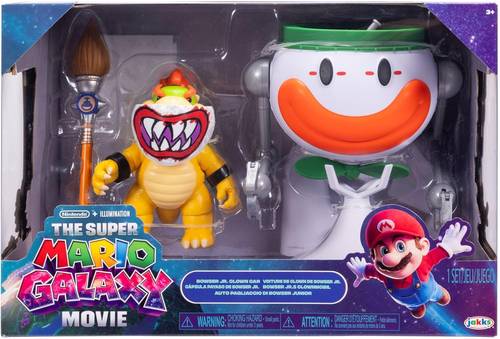 Super Mario | Bowser Jr. in Koopa Clown Copter Action Figure with Magic Paintbrush