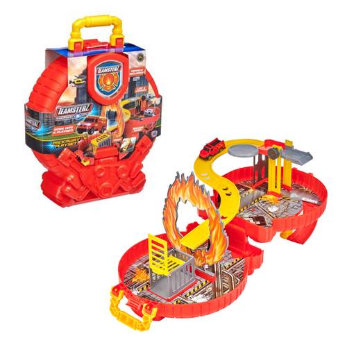 Teamsterz | Emergency City Packaway Wheel Playset + 1 Car