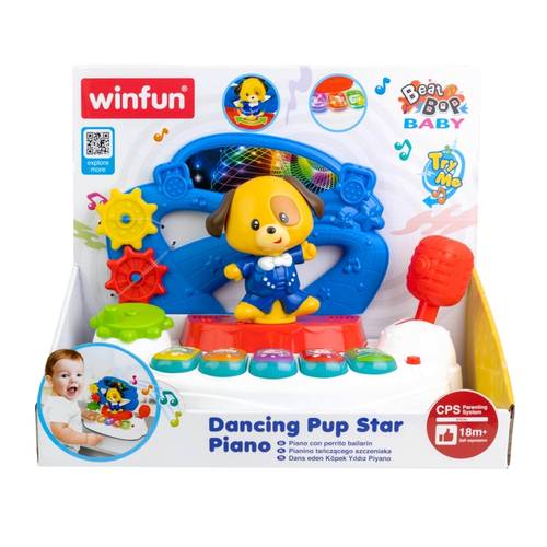 win Fun | Dancing Puppy Activity Station with Light-Up Piano Keys