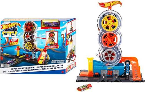Hot Wheels | City Super Twist Tire Shop Playset