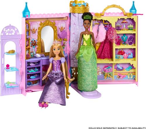Disney Princess Ready for the Ball Closet Playset with Fashions, Accessories, & Storage