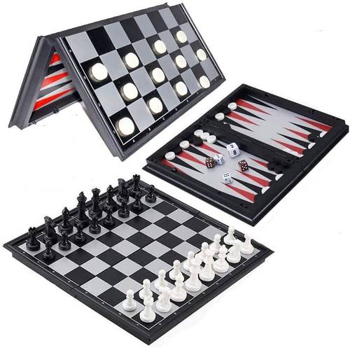 3 in 1 magnetic chess