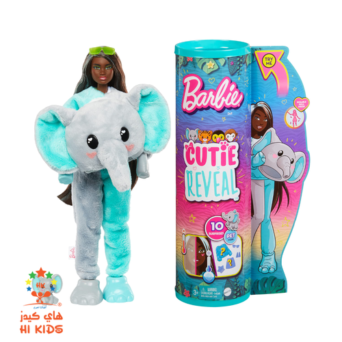 Barbie | Cutie Reveal - Doll With Elephant Plush Costume