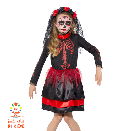 Mad Costumes | Red Day of The Dead Senorita Halloween Costume 
