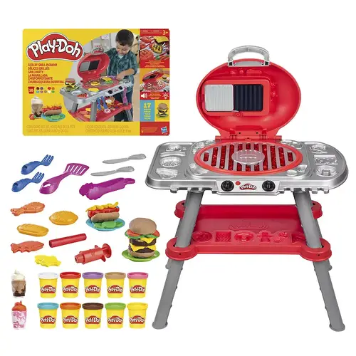 Play-Doo | BBQ Set with Lights and Sounds, 17 Pieces