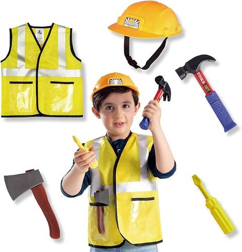 زي مهندس للاطفال مع أدوات - اكس لارج 