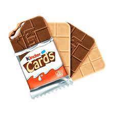 KINDER CHOCOLATE BISCUIT CARDS 2PCS 