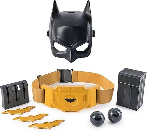 DC Batman Costume Accessories Batman Mask and Utility Belt Gear-Up Set