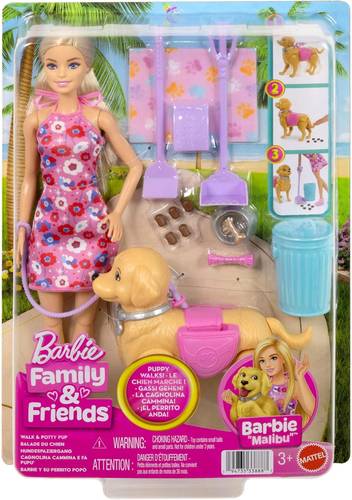 Barbie | Walking and Needs Puppy Set with Dog Walking
