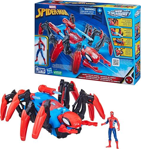  Spider Man | Marvel Crawl 'N Blast Spider Car Playset with  Action Figure