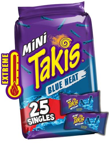 Takis | Mini tortilla chips wrapped in blue chili flavor