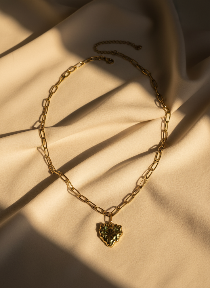 Crushed Heart Necklace