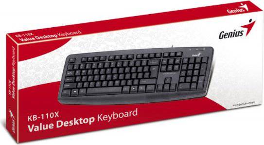لوحة مفاتيح Genius KB-110X USB لون أسود 