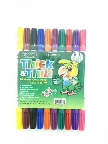 الوان مائية روكو 10 لون سميك ورقيقة 