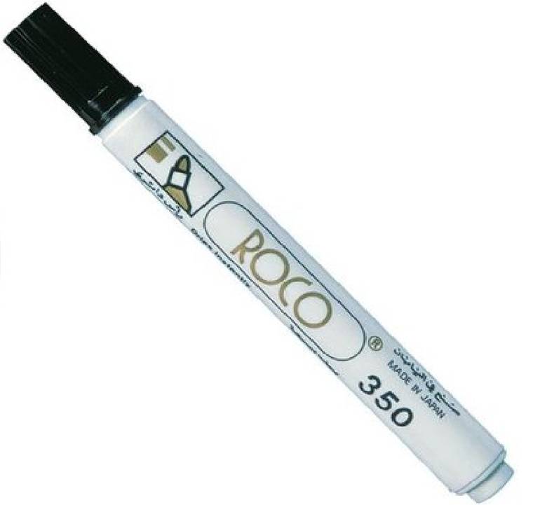 قلم روكو Marker 350 -قلم ماركر ثابت ،سماكه من 1.5-3مم ،رأس مستدير ،أسود