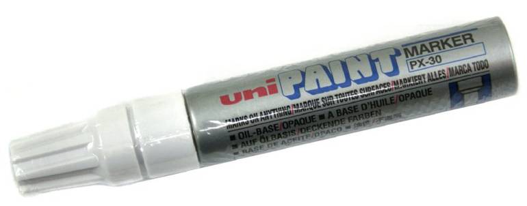 قلم بويا يوني بول - PX-30 - رأس مشطوف 4-8مم- فضي