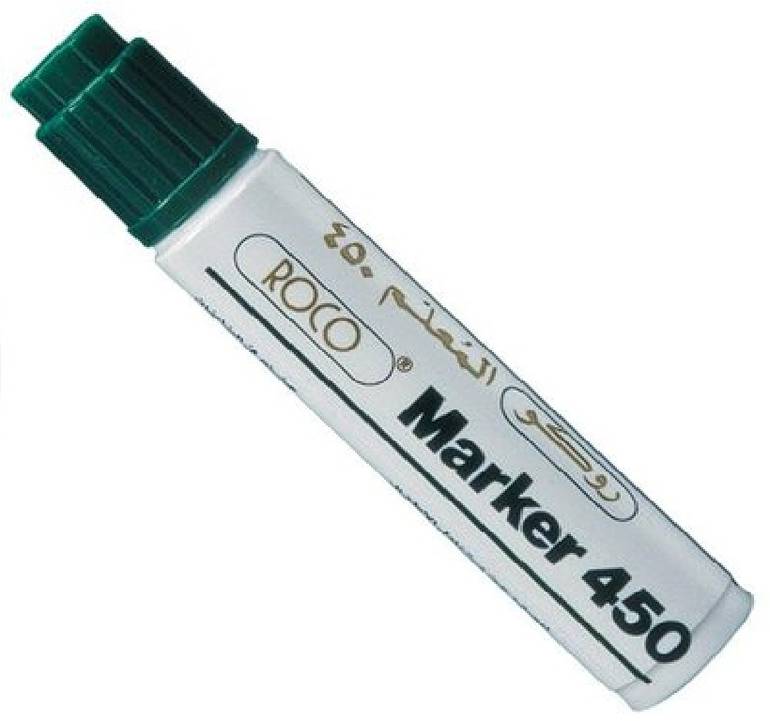 قلم روكو Marker 450 جامبو -قلم ماركر ثابت ،سماكه من 4-8مم ،رأس مشطوف ،أخضر