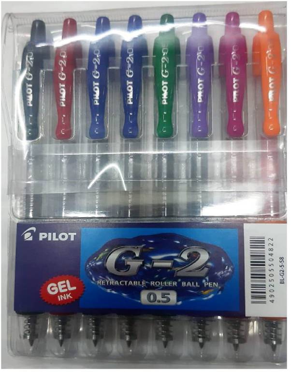 بايلوت،0.5 مم ،رأس حبر كروية ،8 قطع G2 