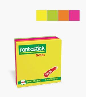 ورق ملاحظات فانتاستيك 5سم × 5سم 400 ورقة FK-N202-04F