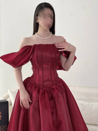 فستان مارينا خمري - XXXL