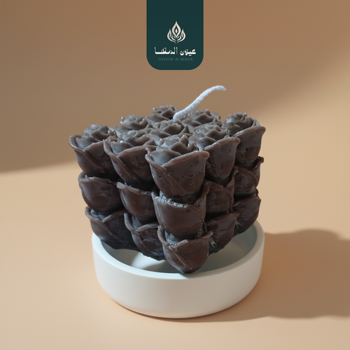 شمعة مربع الورود