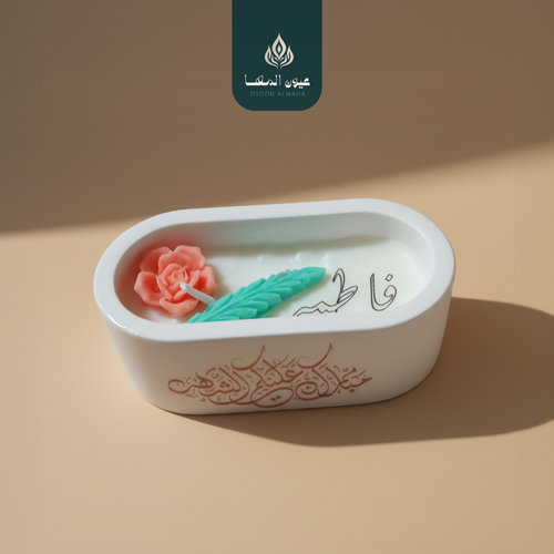 شمعة توزيعات بيضاوى صغير