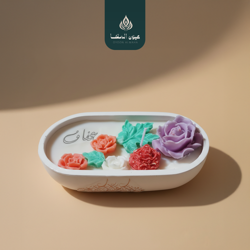 شمعة استقبال بيضاوية  وسط