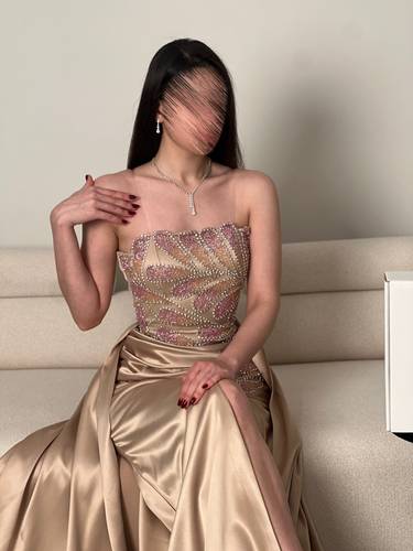 فستان نور سهره  - ‏(XS)الصدر:30انش,الخصر:24انش