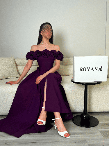 فستان نجود موف  - ‏(XS)الصدر:30انش,الخصر:24انش
