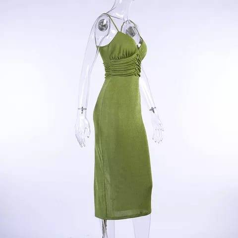 فستان جيرسي سلينكي بأزرار من الكامي