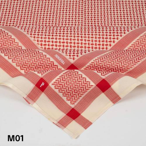 شماغ بريمافيرا احمر على بيج M01