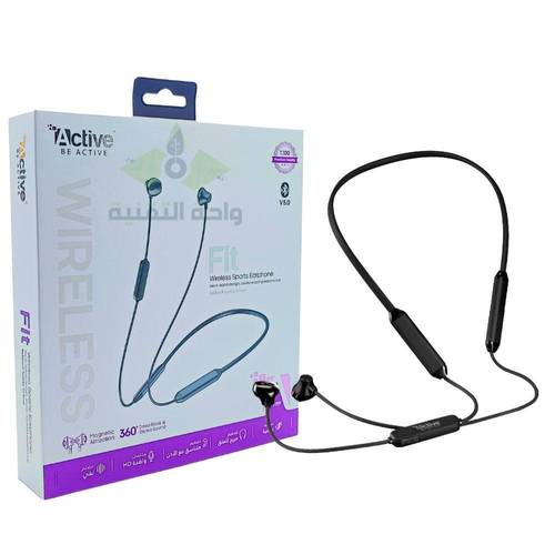سماعة عنق رياضية لاسلكية ACTIVE CHARM Ffit Wireless BK3266 - اسود
