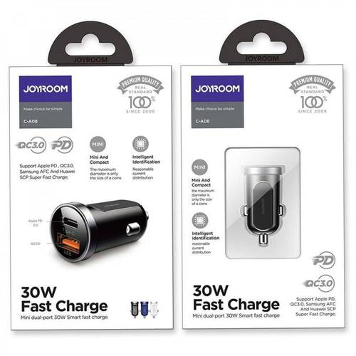 جيروم شاحن سيارة 30w بمنفذين بخاصية الشحن السريع JOYROOM C-A08