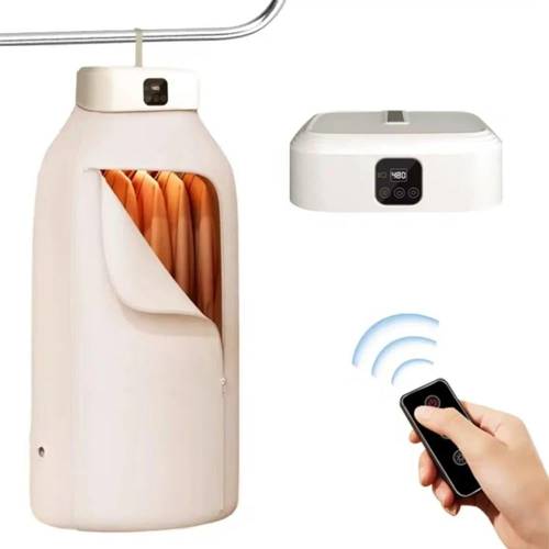 مجفف ملابس كهربائي بحجم صغير بريموت تحكم بقوة 600 واط DENX DX2571 - Folding Clothes Dryer