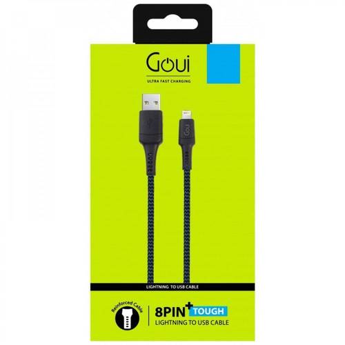 قوي كيبل ايفون معتمد من أبل بطول 1.5 متر اسود - Goui iPhone Cable