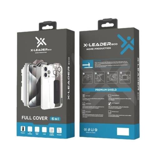 بكج الحماية ضد الصدمات 6 في 1 من X-LEADER مع استكر ملاقيف لاصدارات ايفون 16 - iPhone 16