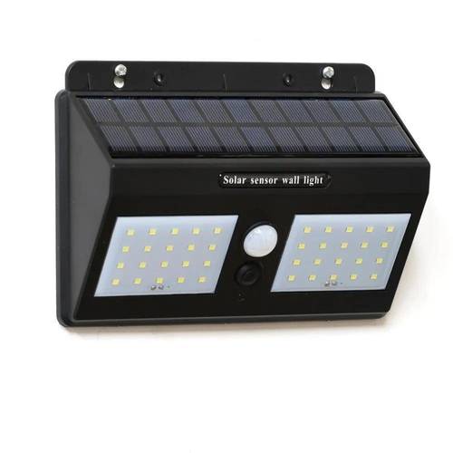 مصباح خارجي بالطاقة الشمسيه بمستشعر حركة أسود DLC-SWL04 من DLC ضمان سنتين  Solar Wall Lamp