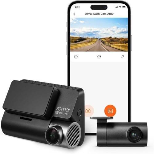 كاميرا سيارة داش كام امامية وخلفية A810 بدقة 4K من 70mai 4K A810 HDR Dash Cam Set