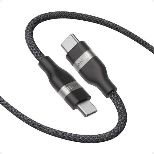 انكر سلك شاحن من للايفون والاندرويد شحن سريع  USB‎-‎C الى USB-C سلك شحن ونقل بيانات Anker USB-C to USB-C Cable 3ft, 240W