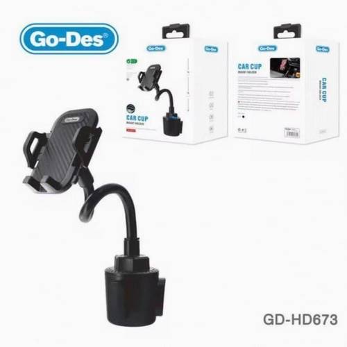 حامل للجوال في قاعدة الأكواب  Car Cup Mount Phone Holder Go-Des GD-HD673