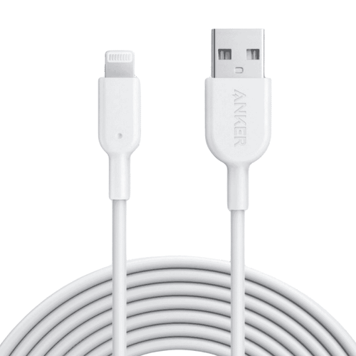 سلك شاحن انكر باورلاين الاصدار الثاني من USB الى ايفون بطول 3 م - ابيض