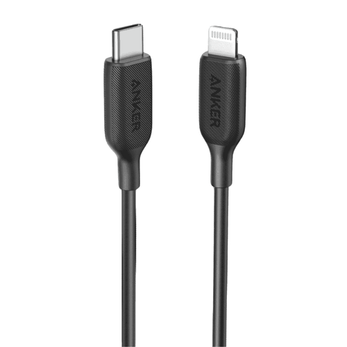 كيبل انكر الاصدار الثالث Type-C إلى Lightning بخاصية الشحن السريع PD معتمد من ابل بطول 90 سم  - اسود