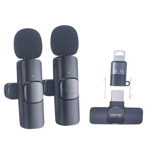مايك - ميكرفون لاسلكي تايب سي يدعم الاندرويد والايفون WIRELESS MICROPHONE من HooToo
